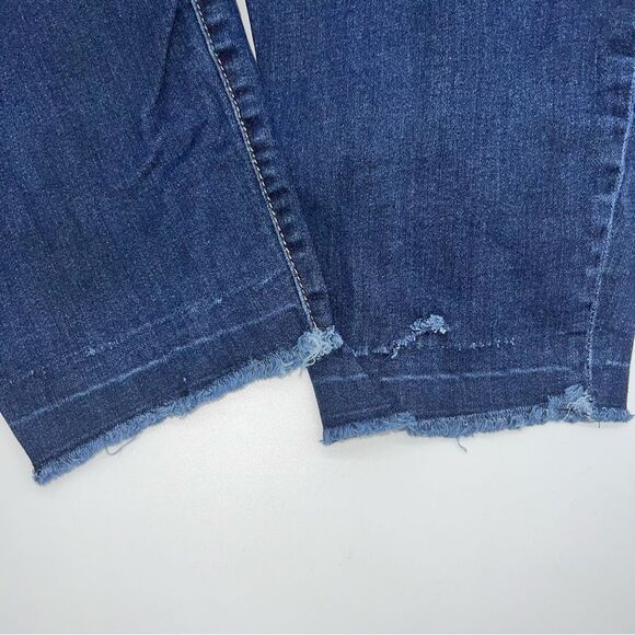 Liverpool Jean Company The Crop Dark Wash High Rise Boyfriend Cut Jeans Sz 16/33 - Picture 9 of 13